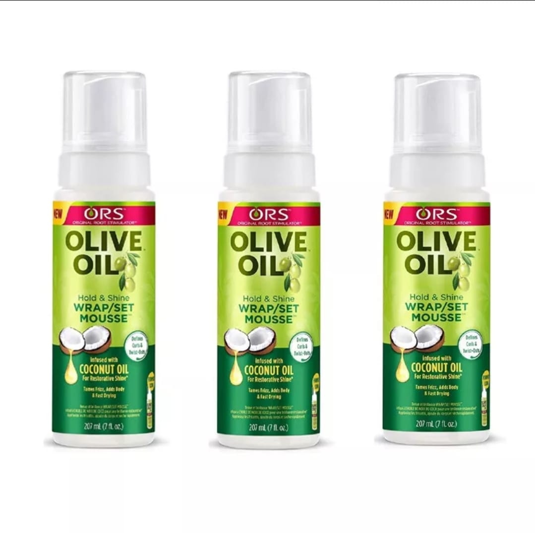 ORS Olive Oiil Hold and Shine Wrap set mousse 207 ml